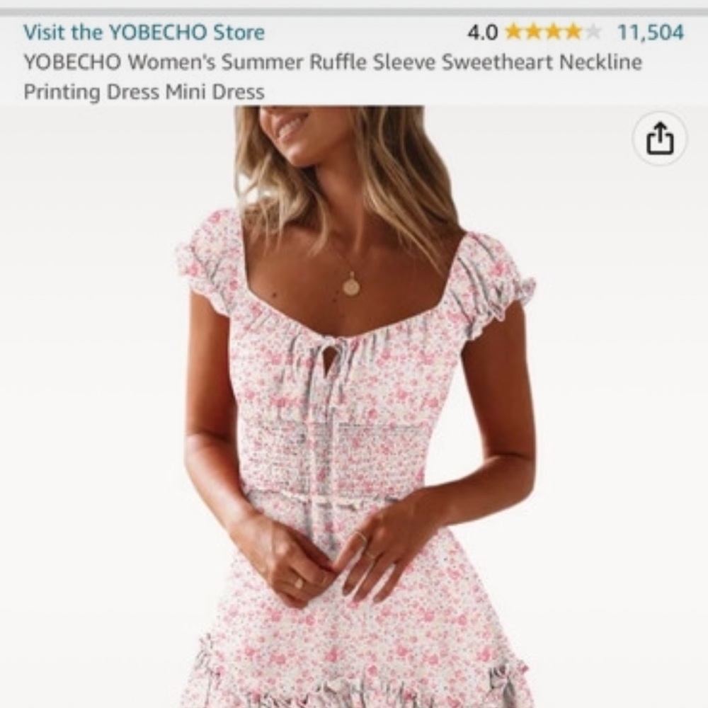 Pink Floral Amazon Dress